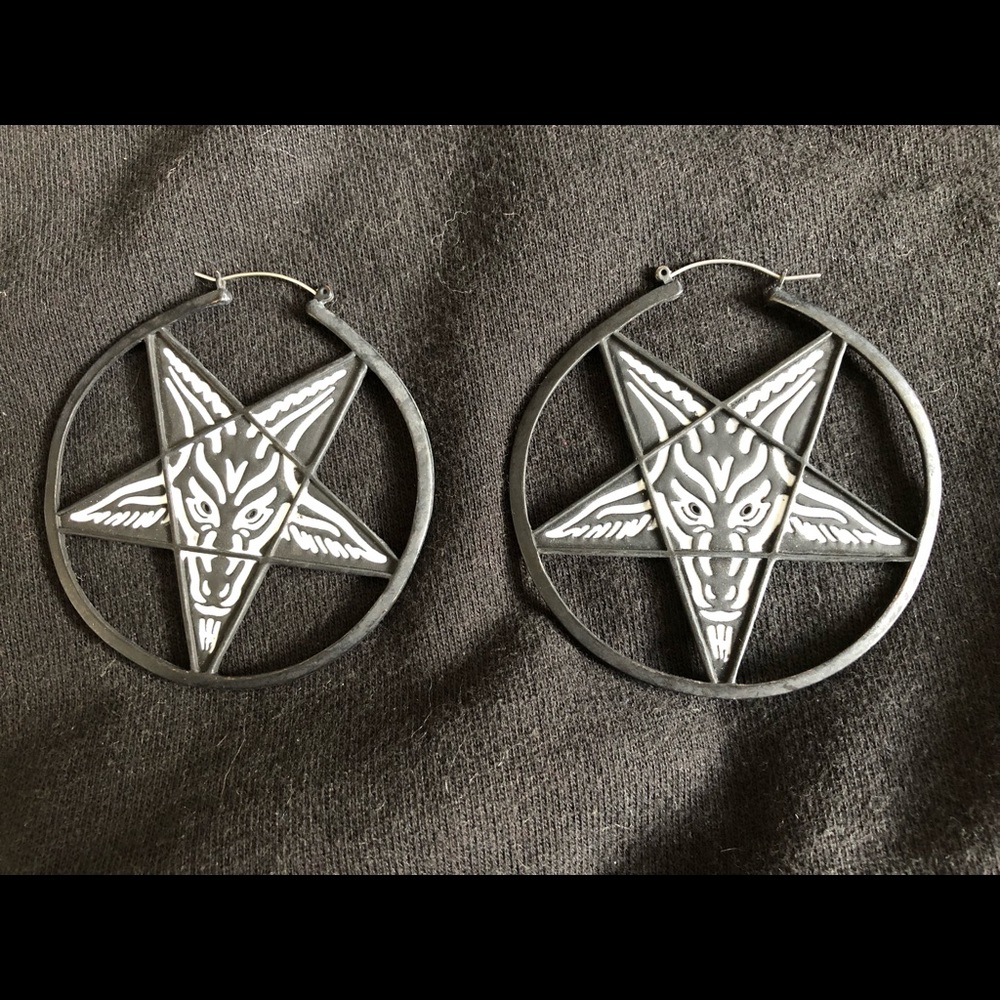 Black craft cult earrings